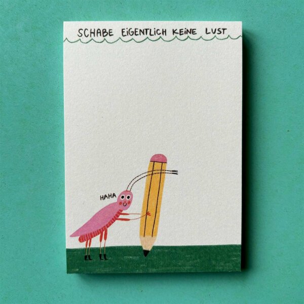Schabe eigentlich keine Lust Block von Slinga Illustration