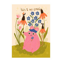 Postkarte "This & No Emails" von Slinga...