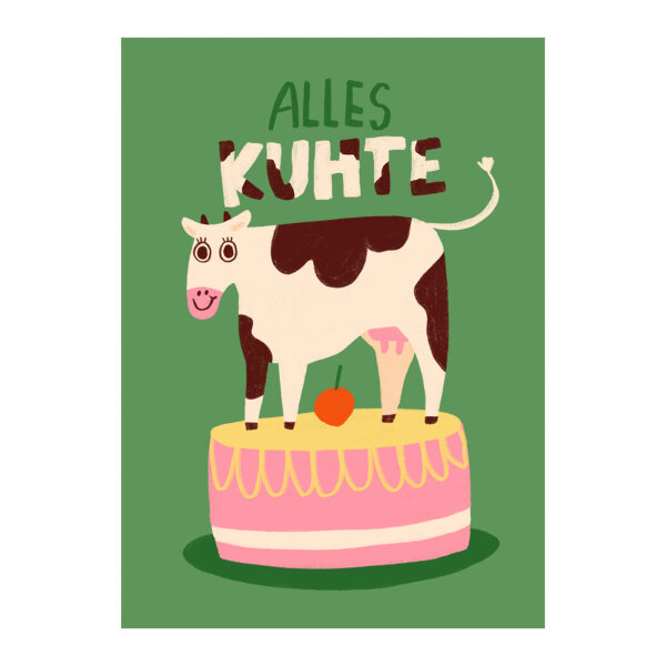 Postkarte "Alles Kuhte" von Slinga Illustration
