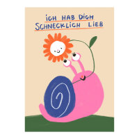 Postkarte "Ich hab dich schnecklich lieb" von...