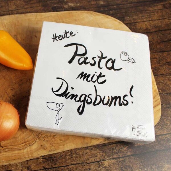Servietten "Pasta mit Dingsbums" von eDITION GUTE GEISTER