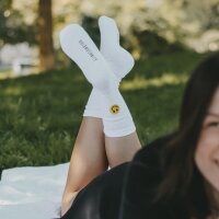 Socken "Smiley gelb" von Eulenschnitt 39-42