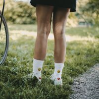 Socken "Smiley gelb" von Eulenschnitt 39-42