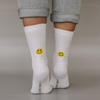 Socken "Smiley gelb" von Eulenschnitt 43-46