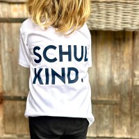 Kinder-T-Shirt "Smiley-Schulkind" navy von...