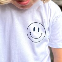 Kinder-T-Shirt "Smiley-Schulkind" navy von Mellow Words