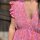 Maxi-Musselinkleid mit Volant "Leo rosa-flieder-neonorange" One Size