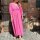 Maxi-Musselinkleid "Streifen rosa-neonpink" One Size
