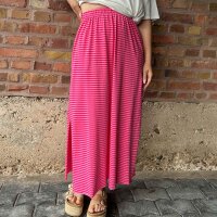 Jerseyrock "Streifen rot-pink" One Size