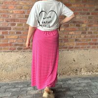 Jerseyrock "Streifen rot-pink" One Size
