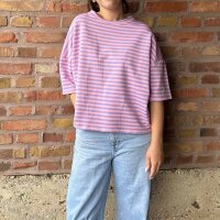 Sweat-T-Shirt "Streifen" rosa-flieder One Size