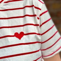 T-Shirt "Streifen mit Herz" S/M