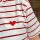 T-Shirt "Streifen mit Herz" S/M