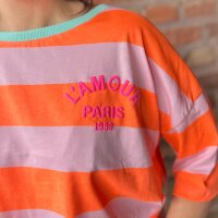 T-Shirt "LAmour" rosa-neonorange