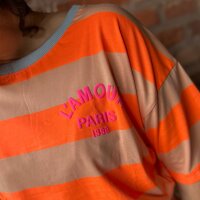 T-Shirt "LAmour" apricot-neonorange