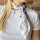 Gemustertes Tuch "Paisley" creme-schwarz