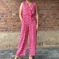 Musselin-Jumpsuit "Leo pink-rot" One Size