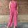Musselin-Jumpsuit "Leo pink-rot" One Size