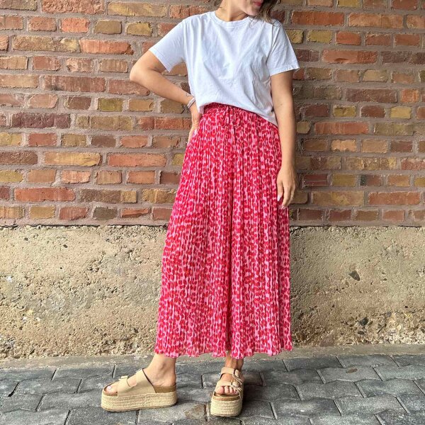 Plisseehose "Leo rot-pink" One Size