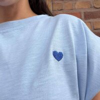 T-Shirt "Sanna" mit Herz blau