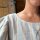 Bluse mit Puffärmeln Leinenoptik "hellblau"