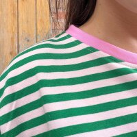 Sweat-T-Shirt Streifen "Juna" zartrosa/grün/pink