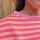 Sweat-T-Shirt Streifen "Juna" beige/neoncoral/lila