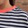 T-Shirt Streifen "Juna" navy/weiß/neoncoral