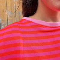 Sweat-T-Shirt Streifen "Juna" rosa/pink/neonorange