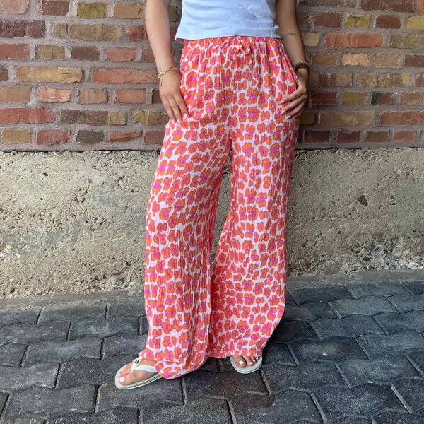 Musselinhose "Leo pink-orange-creme" One Size