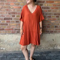 Musselinkleid oversize "rostrot" One Size
