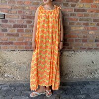 Musselin-Trägerkleid "Ibiza neongelb-neonorange...
