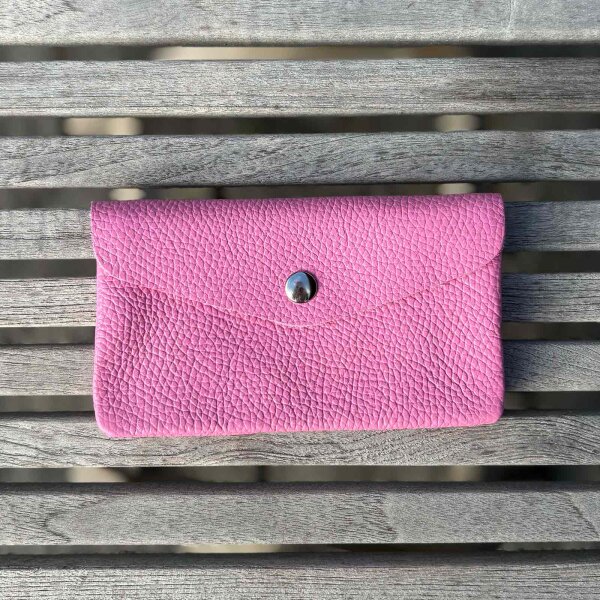 Leder-Portemonnaie L hellpink