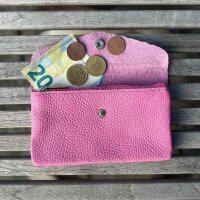 Leder-Portemonnaie L hellpink