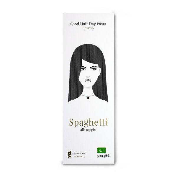 Good Hair Day Pasta "Spaghetti alla Seppia" von Greenomic 500g