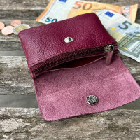 Leder-Portemonnaie S bordeaux