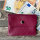 Leder-Portemonnaie S bordeaux