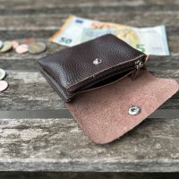 Leder-Portemonnaie S braun