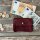 Leder-Portemonnaie S Velours bordeaux