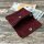 Leder-Portemonnaie S Velours bordeaux