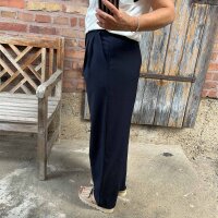 Barrel Leg Hose mit Bundfalten "dunkelblau"