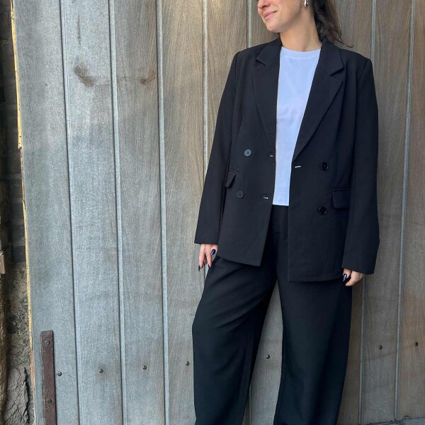 Zweireihiger Blazer "schwarz"