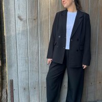 Zweireihiger Blazer "schwarz"