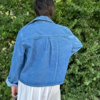 Jeansjacke mit Kellerfalte