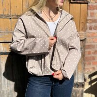 Boxy Blouson Dots beige One Size
