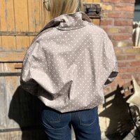 Boxy Blouson Dots beige One Size