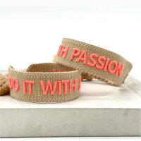 Statement-Armband "Do it with passion" von...