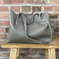 Ledershopper "Riva" schlamm