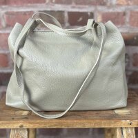 Ledershopper "Riva" taupe