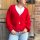 Alpaka Cardigan "Rot" von Sarah & Sally